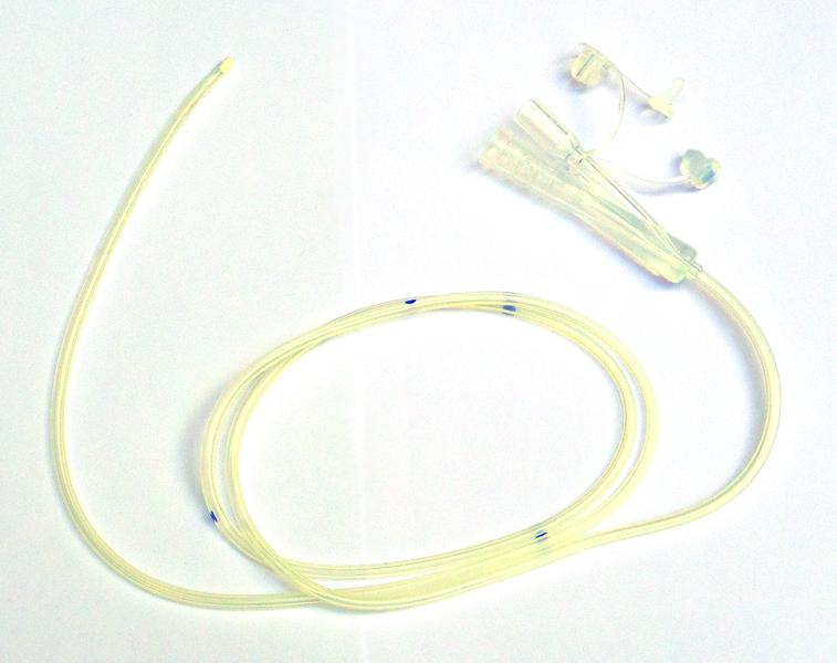 File:Silicone dual lumen stomach tube with plug removed.png